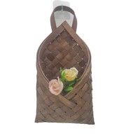Panier à fleurs en bambou au charme rustique - Tressé à la main pour la décoration de la ferme et les occasions spéciales