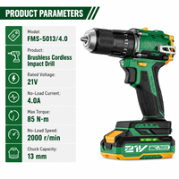 Perceuse à percussion électrique 21V sans balais, lithium-ion, mandrin à cliquet 13mm, 3 fonctions, chargeur 4.0A, couple max 85NM pour le travail du bois