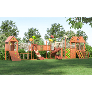 Sân chơi ngoài trời trượt gỗ thiết bị sân chơi ngoài trời bằng gỗ - Product Image 2
