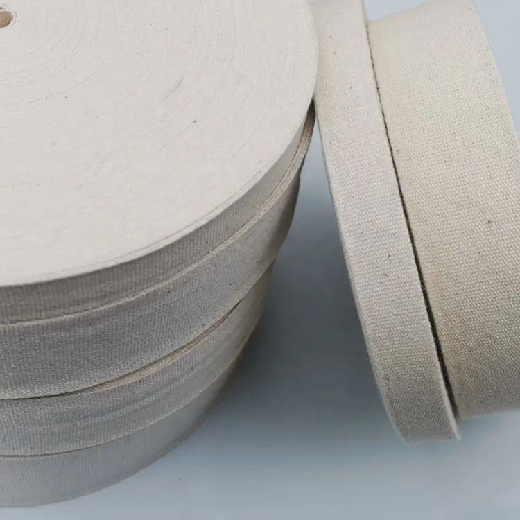Baumwoll gewebe verdicken 40mm benutzer definierte Breite Pure Cotton Plain Weave Gurtband für Tragetaschen Schulter gurte