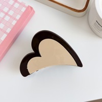 Pince à cheveux YuXi en forme de cœur pour fille, simple et polyvalente, en acétate, pince requin cœur, nouvelle collection 2026, accessoire capillaire