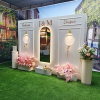 Support mural de mariage en PVC et bois luxueux, design détachable, pour champagne et vin, pour une boisson