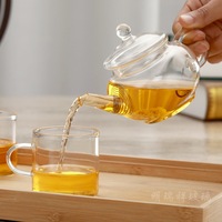 Pichet à thé transparent personnalisé soufflé à la main de 250 ml (8,5 oz) – Théière en verre Kung Fu avec infuseur