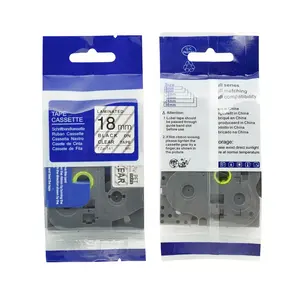 100% Kompatibles 12mm <span class=keywords><strong>Tze</strong></span>-<span class=keywords><strong>131</strong></span> Tz <span class=keywords><strong>131</strong></span> Tze131 Farbband/Etikettenband Schwarz auf Transparentem Hintergrund für Brother Drucker - Product Image 2