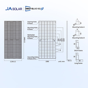 JA jam72d42lb 600W n-loại Topcon bảng điều khiển năng lượng mặt trời 620W 625W 630W 635W 610W 640W <span class=keywords><strong>PV</strong></span> mô-đun hai mặt kính đôi bảng điều khiển năng lượng mặt trời jasolar - Product Image 6
