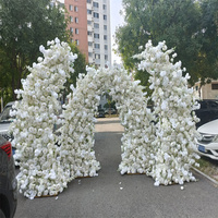 Arche de mariage élégante en forme de lune blanche de 8 pieds, faite à la main par IFG, décoration florale pour Noël et la rentrée scolaire