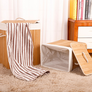 Cesta plegable biodegradable para la colada, de bambú, para el hogar - Product Image 4