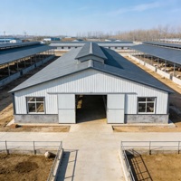 Bâtiment en acier préfabriqué moderne, durable et écologique, personnalisable, pour poulailler, ferme, garage ou abri, facile à installer