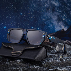 Nouvelles lunettes de soleil polarisées carrées pour hommes, monture noire, verres TAC, protection UV400, design tendance pour l'extérieur, ZS-98396P - Product Image 5