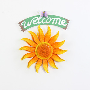 Décoration murale transfrontalière en forme de tournesol, moulin à vent Art Déco peint, pour extérieur, <span class=keywords><strong>jardin</strong></span>, cour, paysage - Product Image 4