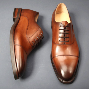 Chaussures Oxford de luxe vintage en cuir de vachette pleine fleur, décontractées et habillées, pour affaires et occasions formelles - Product Image 4