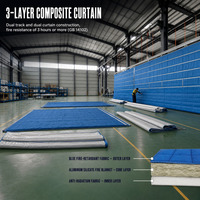 Porte à enroulement coupe-feu en tissu inorganique, conforme aux normes d'inspection incendie, isolation thermique pour atelier, centre commercial, entrepôt, vente en gros