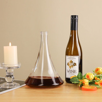 Classique Boisson Alcoolisée Whisky Rhum Bouteille De Vin Vente 700ml Clair Forme Conique Soufflé À La Main Liqueur Rouge Claret Carafe En Verre