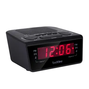 AM FM PLL Digital escritorio y reloj de mesa Radio LED roja 0,6 "Alarmas duales Precio del fabricante