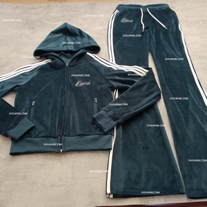 Completo in Velluto da <span class=keywords><strong>Donna</strong></span> 2026, Set 2 Pezzi Morbido e Traspirante, Giacca in Velluto Elasticizzato Aderente per <span class=keywords><strong>Donna</strong></span> - Product Image 6