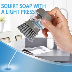 Brosse à <span class=keywords><strong>vaisselle</strong></span> <span class=keywords><strong>de</strong></span> cuisine DS1004 Brosse à laver la <span class=keywords><strong>vaisselle</strong></span> Brosses à récurer <span class=keywords><strong>de</strong></span> cuisine Brosse à récurer distributrice <span class=keywords><strong>de</strong></span> savon avec plateau d'égouttement - Product Image 3
