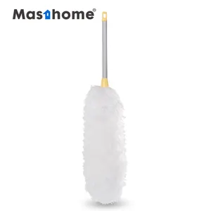 Masthome Manufacturer Grey & Yellow Style Duster TPR PP Plastic Handle Soft Microfiber Fan Duster