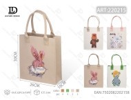 Borsa tote da donna in tessuto non tessuto con stampa cartoon, borsa casual con capacità di 3 litri, due manici, apertura superiore - Product Image 1