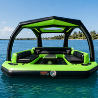 Parc aquatique gonflable haut de gamme, île flottante, bar, plateforme pour hôtel, complexe hôtelier, lac, piscine, location extérieure, usage de loisirs