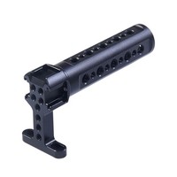 Poignée supérieure pour caméra en alliage d'aluminium noir/bronze, support universel pour micro et éclairage LED, stabilisateur vidéo