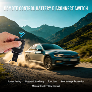 Heavy Duty Battery Cut Off Switch 300A <b>Remote</b> <b>Control</b> Kill Switch for Cars With LED Voltage Display and Relay Fobs - Product Image 5