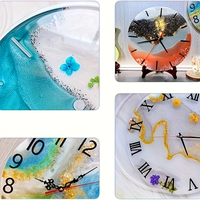 Ensemble de moules en résine de silicone pour horloge ronde, chiffres romains, symbole du dollar, moules pour la fabrication d'horloges murales, pour la décoration de la maison et l'artisanat