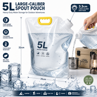 Sacs souples réutilisables en PE et silicone à valve, à large ouverture, inodores, pour jus, céréales, OEM, usage intensif