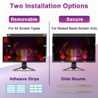 Protection d'écran anti-radiation et anti-regard latéral bidirectionnel, anti-reflet pour moniteur de bureau BenQ 27 pouces 16:9