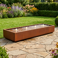 Fontaine d'eau personnalisée en acier inoxydable pour piscine extérieure 2026, décoration paysagère de parc, table d'eau