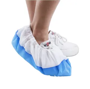 High Quality PE CPE Non-Skid Blue Waterproof Shoe Covers OEM