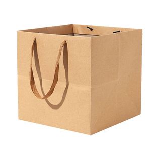 Bolsa de Papel Kraft Personalizada con Diseño de Dibujos Animados y Asas de Cuerda en Varios Colores para Festivales - Product Image 1
