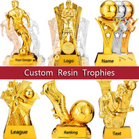 Trophées de football personnalisés en plaqué métal, vente en gros, coupes des champions du monde, événements sportifs, grands souvenirs de football, récompenses
