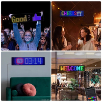 Panneau LED matriciel à pixels USB 5V flexible, adressable, RGB, pour affichage de motifs, graffitis, textes défilants, animations, pour voiture, boutique, avec application Bluetooth