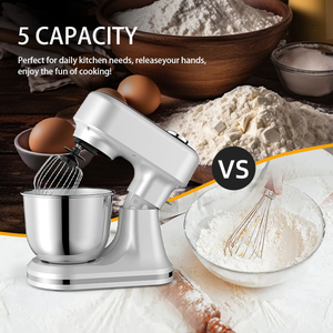 Batidora de Pedestal Cheftronic Profession de 5L, 1500W, 12 Velocidades, Máquina para Pasteles, Amasadora Planetaria, Electrodoméstico Pequeño para Cocina - Product Image 3