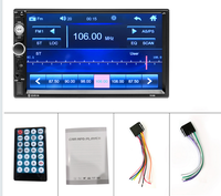 (Stock en la UE) Podofo Autorradio Doble Din de 7 Pulgadas, Estéreo para Coche con Pantalla Táctil, Reproductor MP5 para Coche 7010B con FM, USB, Entrada AUX