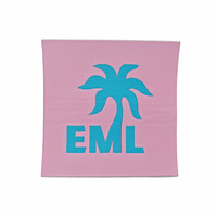 Écusson tissé personnalisable en forme de fleur, écologique, thermocollant, avec base en tissu, étiquettes durables