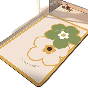 พรมเช็ดเท้าลายดอกไม้ Leguan ขนาด 38x58 ซม. 48x78 ซม. 58x88 ซม. กันลื่น กันน้ำ ทำจากดินไดอะตอม สำหรับห้องน้ำและทางเข้าบ้าน - Product Image 5