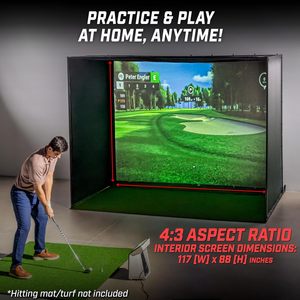 Meilleures ventes d'accessoires de <span class=keywords><strong>golf</strong></span> : Kit de <span class=keywords><strong>filet</strong></span> de simulation de <span class=keywords><strong>golf</strong></span> 10 x 8 pieds avec écran d'impact triple couche de qualité supérieure - Product Image 6