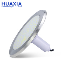 Lampu Kolam Renang LED Bawah Air Huaxia 1.5 inci IP68 Plastik Stainless Steel 18W RGB Remote Slim Flat Liner