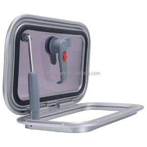 Marco <span class=keywords><strong>de</strong></span> aluminio curvo rectangular vidrio templado gris claro para ventanas <span class=keywords><strong>de</strong></span> barcos, yates o autocaravanas - Product Image 4