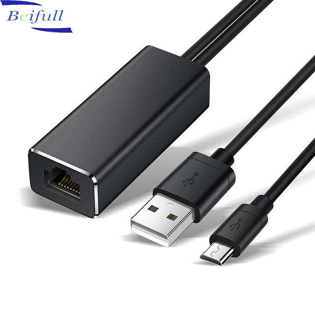Shenzhen Factory Offer Micro USB to RJ45 Ethernet Adapter with Power Supply for Chromecast