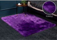 Tapis de chambre à coucher en fourrure de peau de mouton, accessoire doux et pelucheux pour salon et chambre à coucher, moquette de sol en fausse fourrure, blanc, rose, gris et chaud