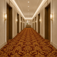 Moquette mur à mur en nylon pour couloir d'hôtel, rouleau de 12 mm, sur mesure, faible MOQ