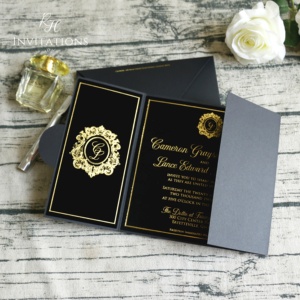 <span class=keywords><strong>Carte</strong></span> d'invitation de <span class=keywords><strong>mariage</strong></span> personnalisé or noir, carton de <span class=keywords><strong>remerciement</strong></span> élégante, pour envoi de <span class=keywords><strong>mariage</strong></span>, avec <span class=keywords><strong>texte</strong></span> personnalisé, pièces - Product Image 4