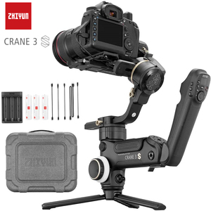 Stabilisateur de cardan à main à 3 axes Zhiyun <span class=keywords><strong>Crane</strong></span> <span class=keywords><strong>3S</strong></span> <span class=keywords><strong>3S</strong></span>-E <span class=keywords><strong>3S</strong></span> Pro pour appareils photo reflex numériques, caméscopes, charge utile de 6,5 kg, axe de rotation extensible - Product Image 1