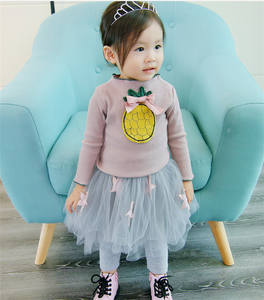 เสื้อยืดเด็กผู้หญิง ODM แบบจ็อกเกอร์ กางเกงผ้าฝ้ายพร้อมกระโปรงเด็กดีไซน์ใหม่ ซื้อจำนวนมากจากผู้ผลิตในจีน - Product Image 5