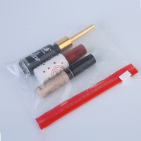 Sac cosmétique de voyage transparent refermable personnalisé en usine avec fermeture éclair en LDPE, emballage à glissière transparent pour maquillage et maillots de bain