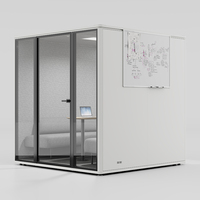 Cabine téléphonique de bureau silencieuse pour 2 à 6 personnes Cabine de réunion moderne insonorisée modulaire pour salle acoustique silencieuse