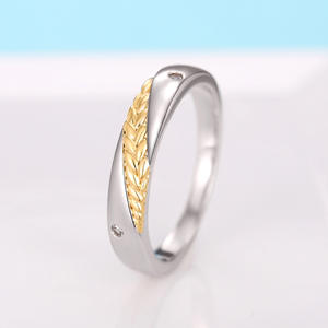 Anillo con Diseño de Planta de Andrea Fine Jewelry, con Circonita Cúbica en Pavé, Anillo de Moda Unisex, Regalo - Product Image 2