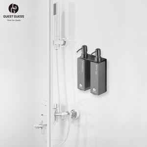 Distributeur de savon liquide mural double de luxe en acier inoxydable 304 de haute qualité, noir mat, écologique, ensemble de salle de bain - Product Image 1
